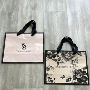 Victoria's Secret Black and Cream Bags Set of 2